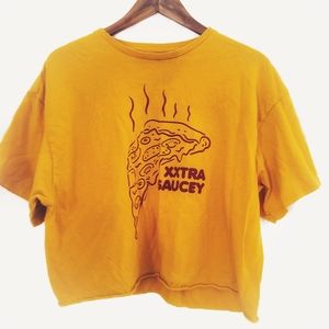 Pizza crop top shirt size XL - C